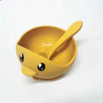 China Cartoon silicone bowl baby silicone bowl for baby silicone bowl for kids silicone bowl set silicone bowl with spoon for sale