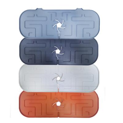 China Waterproof Rubber Drying Faucet Kitchen Mat Faucet Splash Guard Silicone Water Faucet Drain Protector Bibcock Viable Sink Splash Guard for sale