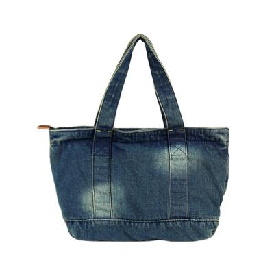 China Popular and soft trend women's bag denim bag messenger handbag cotton fabric wholesale popular and supple small for sale