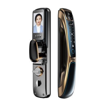 China Youzhiyunjia D28Full Automatic Smart Lock WiFi Wireless Fingerprint Password RFID Card App Digital Door Lock With Camera for sale