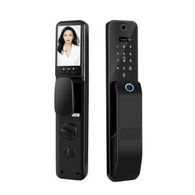 China Youzhiyunjia M17   Full Automatic Smart Lock WiFi Wireless Fingerprint Password RFID Card App Digital Door Lock With Camera for sale