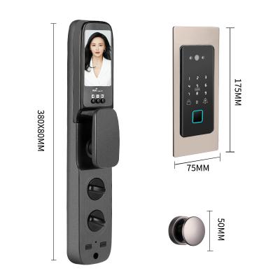 China Youzhiyunjia P100 Full Automatic Smart Lock WiFi Wireless Fingerprint Password RFID Card App Digital Door Lock With Camera for sale