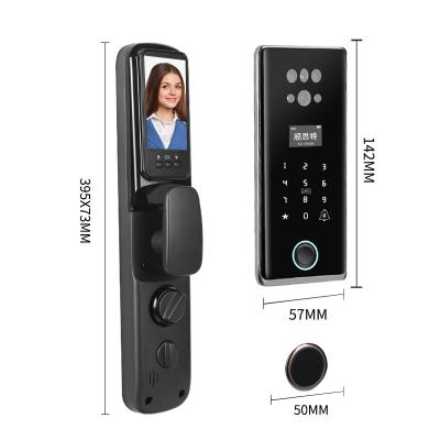 China Youzhiyunjia Q3 Full Automatic Smart Lock WiFi Wireless Fingerprint Password RFID Card App Digital Door Lock With Camera for sale