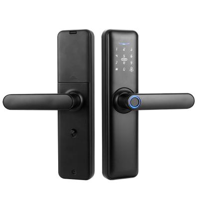 China s3 Electric Electronic Handle Digital Tuya Ttlock Cerraduras Inteligentes Con Wifi Keys Fingerprint Interior  Door Locks S3 for sale