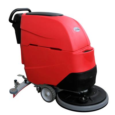 China A-6B Hotels Supermarket Floor Washer Self Propelled Floor Scrubber Hand-Push and Dryer Pile Walk-Behind Floor Scrubber for sale