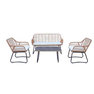 China Wholesale Waterproof Garden Chair Set Outdoor Backyard Rattan Garden Furniture Casual Table And Chair Sets for sale