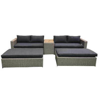 China Modern Five piece set of outdoor home leisure lounge chair sofa storage box outdoor rattan garden sofa for sale