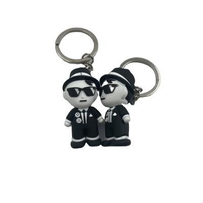 China Cute Hotspot PVC Silicone 3D Soft Plastic Stereo Key Chain Key Rings Can Be Customized for sale