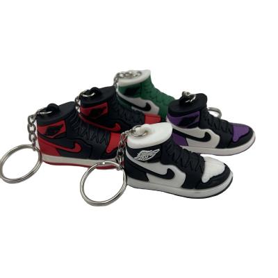 China Cute manufacturers for soft PVC plastic 3D sneaker key chain, you can customize all kinds of keychains for sale