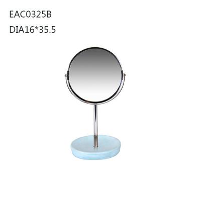 China Office Mirror Makeup Table Desk Mirror With Blue Concrete Base for sale