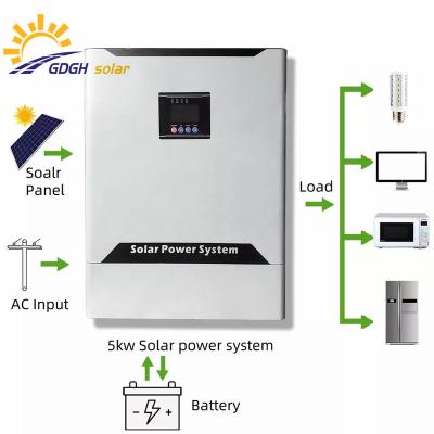 China Complete Solar Power System With 20KW Panel Battery Inverter Pure Sine Wave Off Grid Solar System For Home 420*320*122 for sale