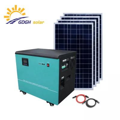 China Home 1kw 2kw 3kw 4kw 5kw All In One Solar System Generator Kit Portable Off Grid Solar Solar System Lithium Battery Kit for sale