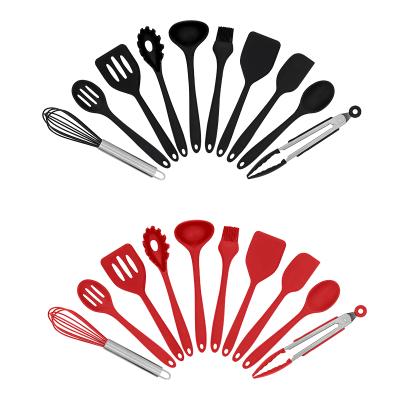 China 10pcs Sustainable Kitchen Utensils Set Food Grade Silicone BPA Free High Quality Cooking Utensils for sale