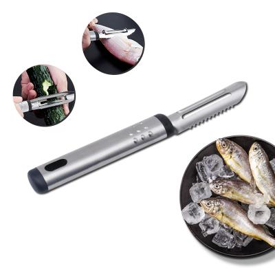 China Viable Home Kitchen Tools Multi Function Stainless Steel Fish Scale Remover Manual Potato Peeler for sale