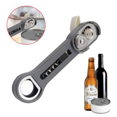 China Portable Multifunctional Viable Home Instruments Bottle Tin Can Opener 3 in 1 Wine Corkscrew Opener for sale