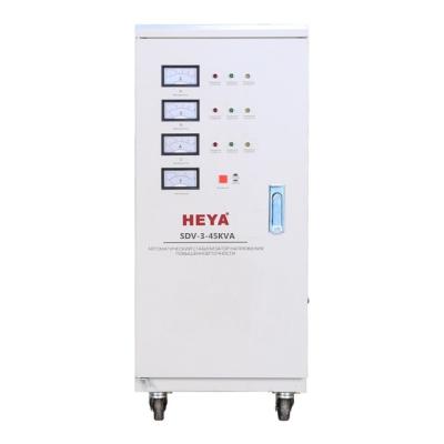 China SVC AVR voltage stabilizer SVC 45kva 3 phase automatic voltage regulator / servo motor voltage stabilizer for sale