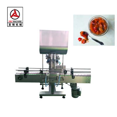 China Low Cost Simple Construction Automatic Fruit Jam Beverage Glass Bottle Filling Machine for sale