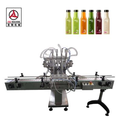 China Automatic 4 Head Beverage Beverage Juice Water Oil Liquid Bottle Filling Machine for sale