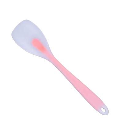 China Durable Rubber Cookware Silicone Spoon Spatula For Salad Cooking And Baking Serving for sale