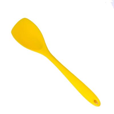 China Durable Rubber Cookware Silicone Spoon Spatula For Salad Cooking And Baking Serving for sale