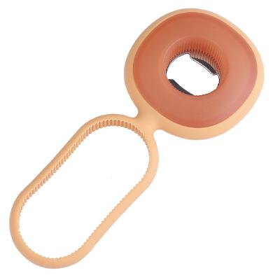 China Hot Selling Kitchenware Creative Custom Shape Multifunctional Water Can Grip Tornado Silicone Rubber Bottle Opener for sale