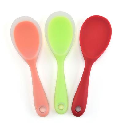 China Viable Hot Selling Customized Heat Resistant High Quality Nylon Core Silicone Rice Spoon for sale