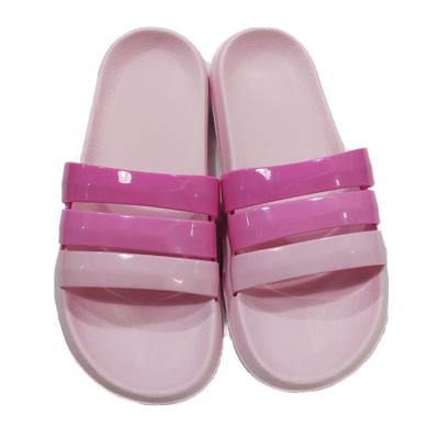 China 2016 New Design Women PVC Eva Slide Top Fashionable Flat Slippers for sale