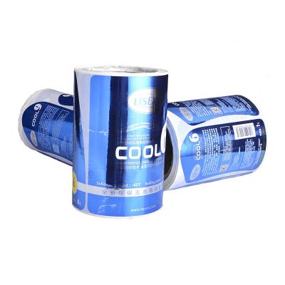 China Custom Shape Adhesive Aluminum Foil Label Sticker Roll Waterproof For Plastic Bottle for sale