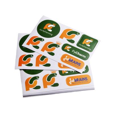 China China OEM Waterproof High Quality Kiss Cut Shape Paper Decal Sticker Custom Printing for sale