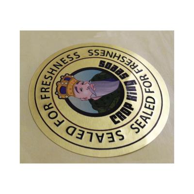 China Gold Waterproof Custom Cheap Stickers Printing Foils Waterproof Embossing Labels Accept for sale