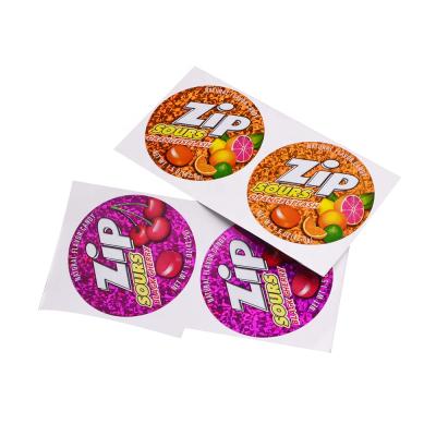 China Custom private cbd hologram cute candy plish packaging label, labels for candy jars for sale