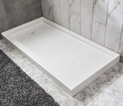 China Durable Made In China Toilet Accessories Non Slip Shower Trays Flat Bathroom Pan for sale