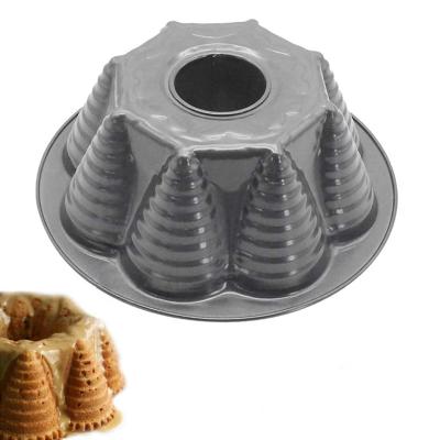 China Sustainable Non-Stick Carbon Steel Charlotte Bundt Bundform Cake Pan and Kugelhopf Mold for Cake Dessert Decorating Tools for sale