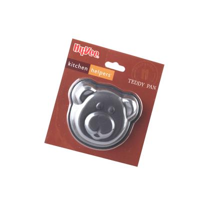 China Sustainable Bear Non-Stick Mini Cake Mold Baking Pan for Kids Baking for sale