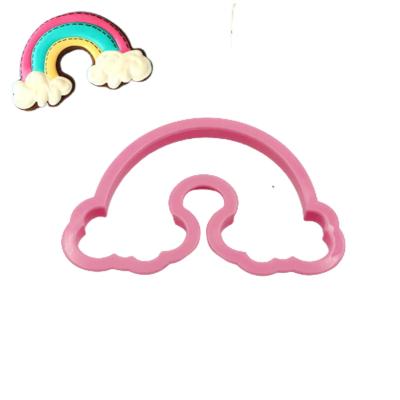 China 4 Pcs Viable Plastic Unicorn Rainbow Cookie Fondant Cutter Set And Cookie Mold Tools For Kids Baking Decorating DIY for sale