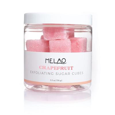 China MELAO Exfoliator Wholesale Sugar Body Scrub Exfoliating Sugar Cube Natural OEM Shea Butter Sugar Face Scrub Olive Oil for sale