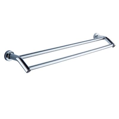 China Rustproof Towel Rack For Bathroom Zinc Alloy Towel Rail Rack Double Towel Rack Chromed Accessories for sale