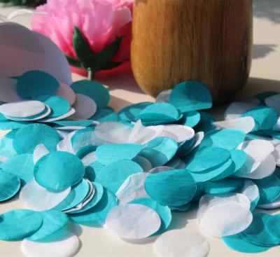 China Teal Confetti decorations Wedding Party Biodegradable Gifts Throwing Confetti 2.5cm Circles for sale