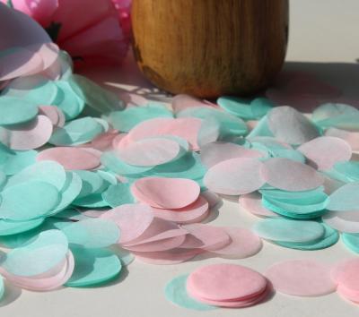 China Mint Green Blush Pink Wedding Party Biodegradable Gifts Throwing Confetti 2.5cm Circles Drop shipping for sale