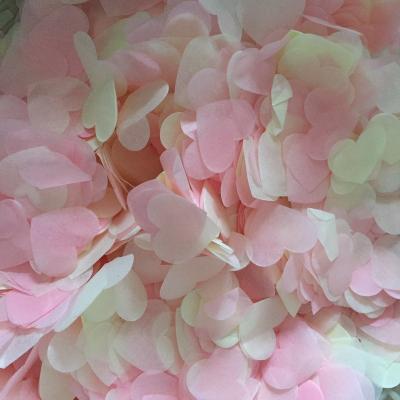 China Cream Blush pink THROWING CONFETTI Biodegradable Hearts Perfect for a Wedding decorations for sale