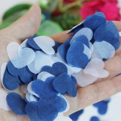 China White navy Hearts Tissue Paper Confetti Wedding Flame Retardant Bio-degradable confettis for sale