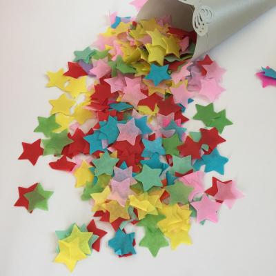 China 2.5cm Rainbow Stars Throwing Tissue Wedding Party Paper Confetti Stars Decoration Biodegradable for sale