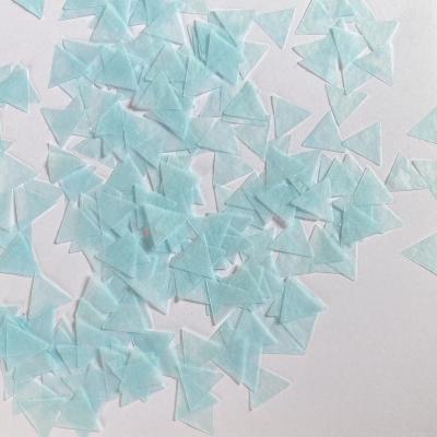 China Blue biodegradable Confetti White Tissue Triangular flameproof confetti triangle Paper confetti for sale