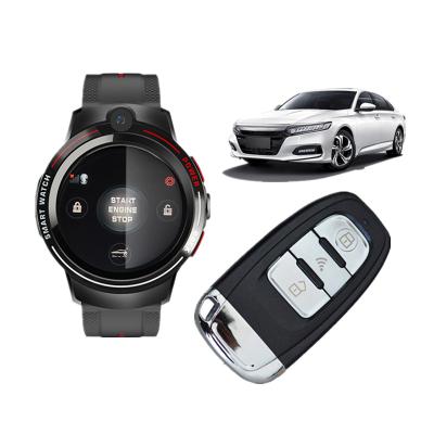 China Open Quickly With Face ID Wrist Watch Car Starter Remote Start Car Alarm Remote Shock Warning Keyless Pke Entry Car Alarm Security System for sale