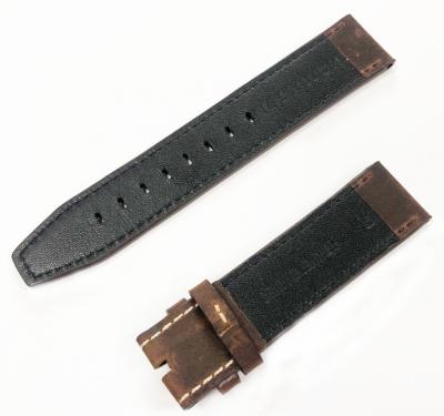 China Retro New Design Mens Whip Luxury Handmade Vintage Oil Wax Leather Watchbands 20mm 22mm Watchbands for sale