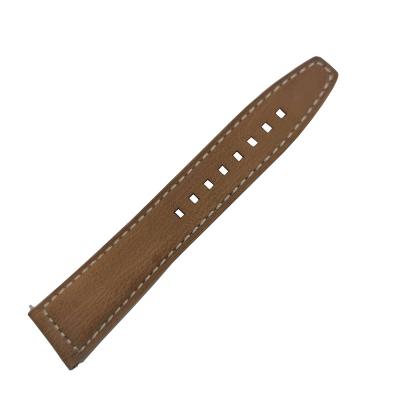 China Genuine Leather Black Color Quality Leather Watch Band Strap For Unisex Buyer 1 for sale