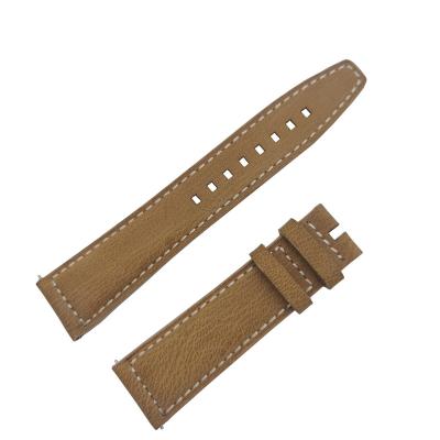 China Black Brown Cowhide Watch Leather Moq Genuine Bottom Band Leather In Common Genuine Leather Straps for sale