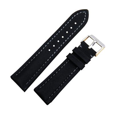 China Special Pure Black Nylon Strap Leather Adjustable Buckle Wear Resistant Nylon Strap for sale