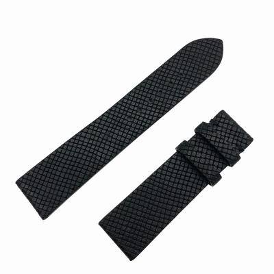 China Fashion Luxury Popular Factory Direct Black Stripe Men\`s Leather Watch Band Dress Factory for sale