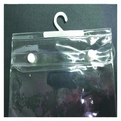 China Custom Made Daily PVC Transparent Waterproof Cosmetic Clear Snap Lock Packaging Bag Flowers Cosmetics Bag for sale